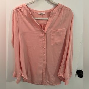 Button down deep v top